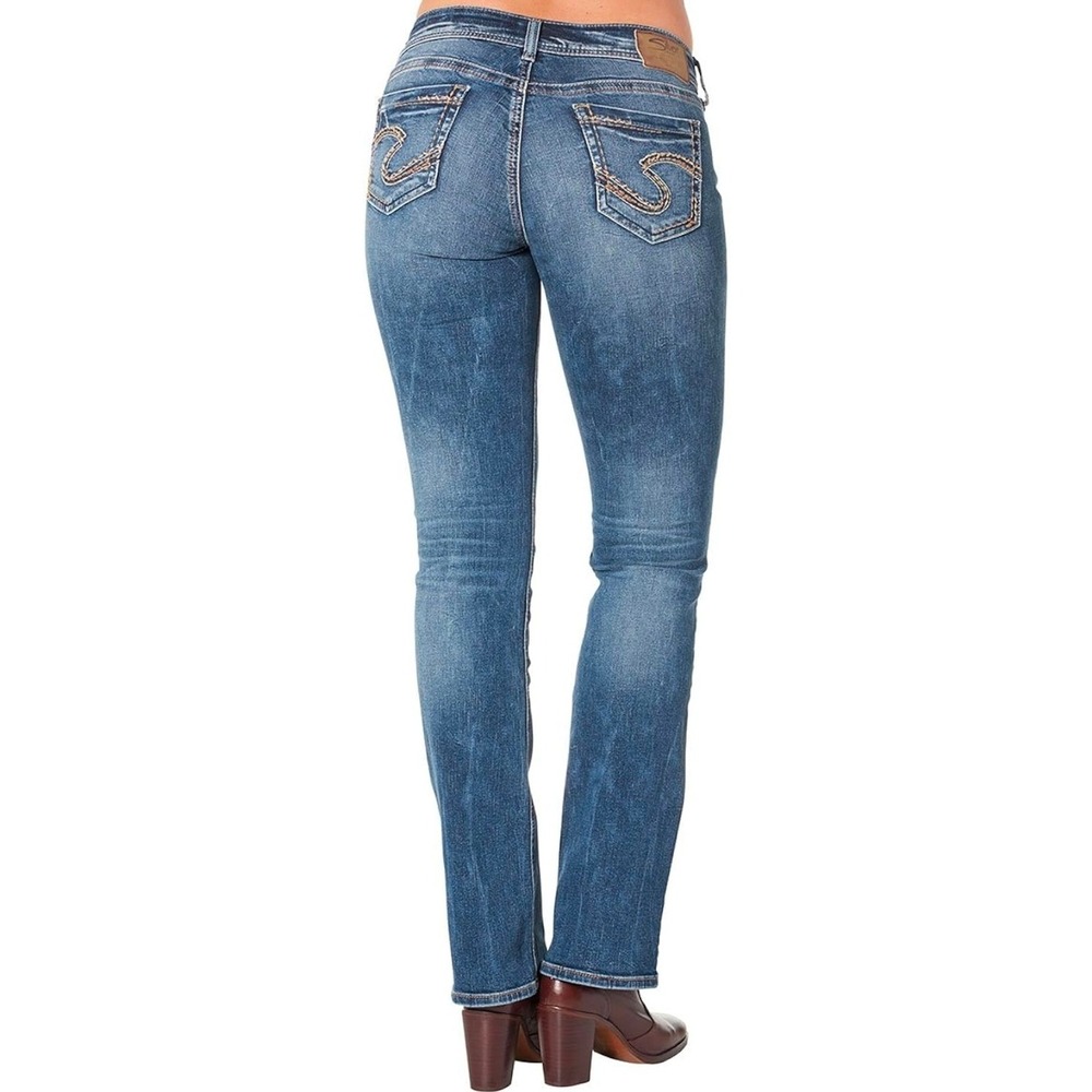 Silver Jeans Co Boyfriend Jeans‎ Medium Wash Distressed Size 26x29